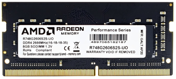 Оперативная память для ноутбука  8Gb DDR4 2133MHz AMD Radeon R7 Series R748G2133S2S-U Retail