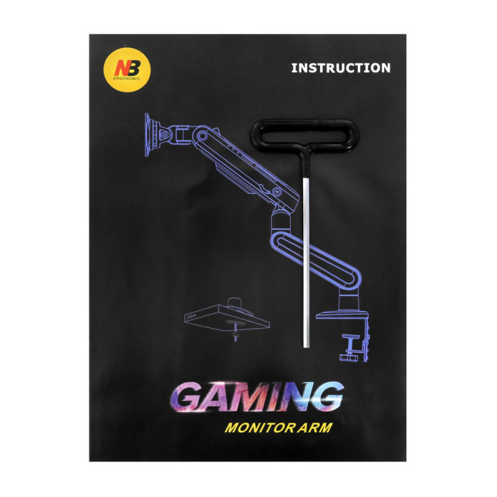 Крепление настольное, NB A6 BLACK, 27  -50  , 5-18кг, VESA 75-100