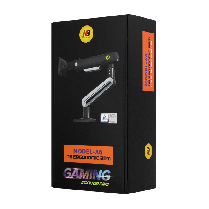 Крепление настольное, NB A6 BLACK, 27  -50  , 5-18кг, VESA 75-100