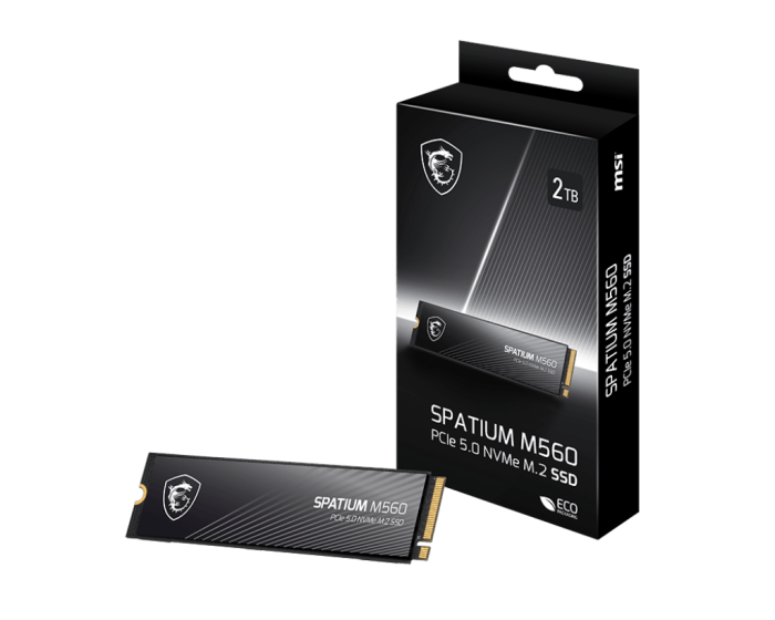 Твердотельный накопитель 2000Gb SSD MSI SPATIUM M560 PCIe 5.0 NVMe M.2 2TB R10300Mb/s W8700MB/s