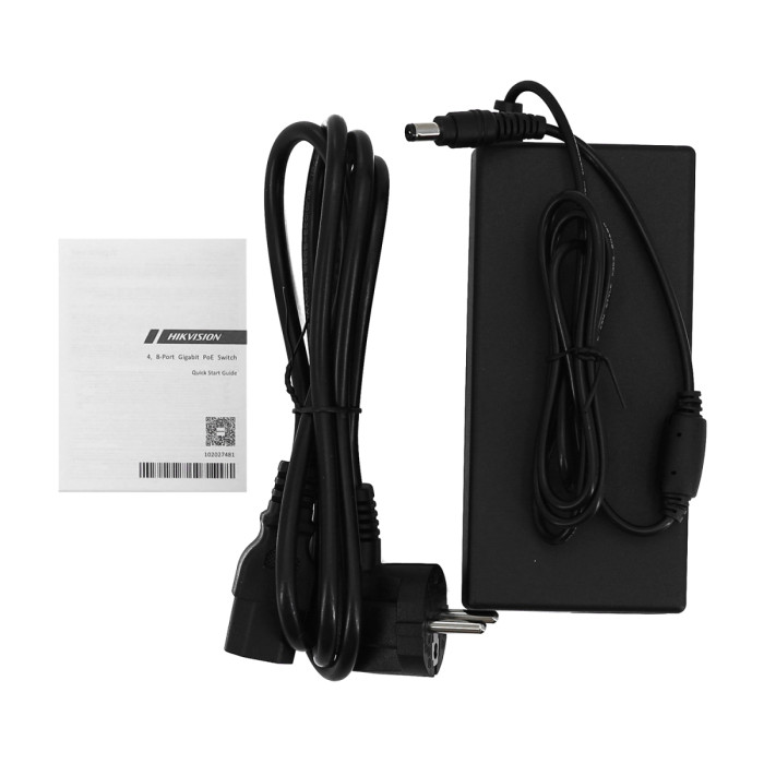 Switch  8 port 10/100/1000M Hikvision DS-3E0510P-E, 8xGE PoE, 1xRJ45 GE, 1xGb SFP, PoE 110W, desktop