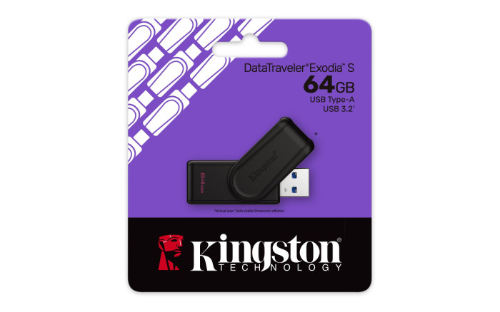Флэш-накопитель Kingston 64Gb USB3.2 Gen1 Data Traveler Exodia S (Black)