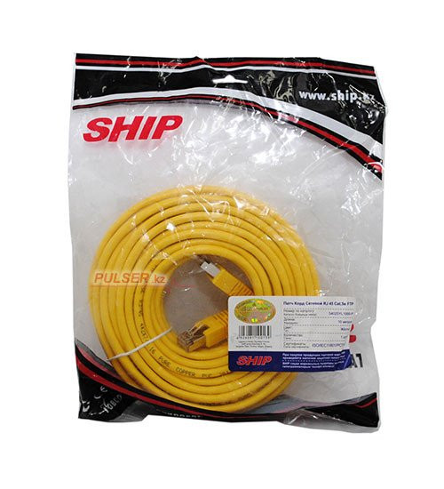 Cable  Patch cord  FTP 5e-Cat 10 m Ship S4025YL1000-P, желтый