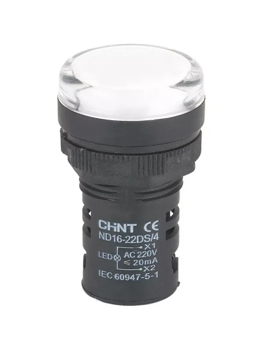 Индикатор CHINT ND16-22DS/2 белый АС/DC24В