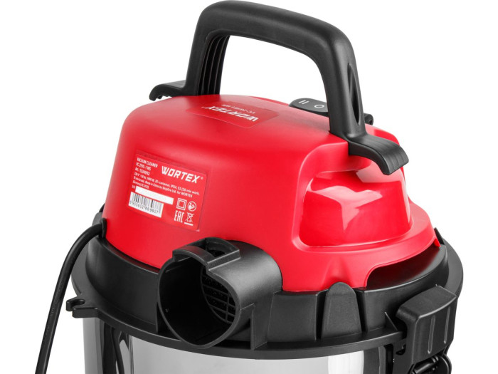 Пылесос строительный WORTEX VC 2515-1 WS 1400 Вт, 25 л, провод 4 м, шланг 3 м