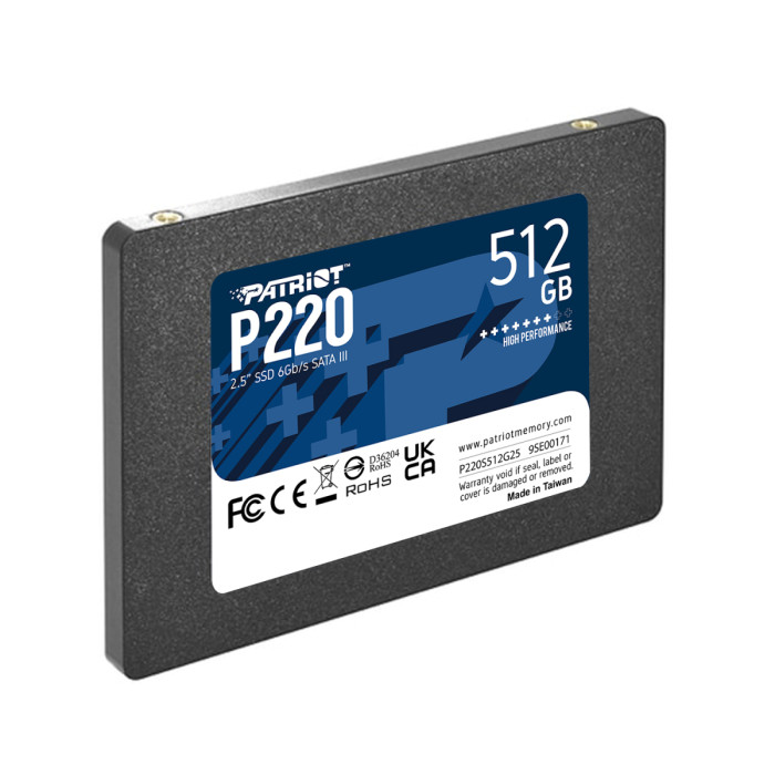 SSD SATA  512 GB Patriot P220, P220S512G25, SATA 6Gb/s
