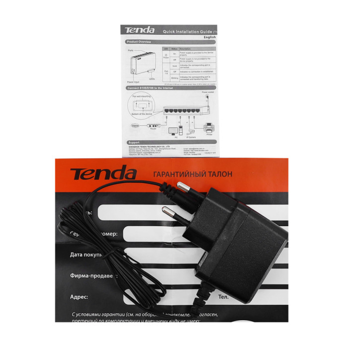 Switch  8 port 10/100/1000M Tenda SG108, Auto MDI/MDI-X, desktop