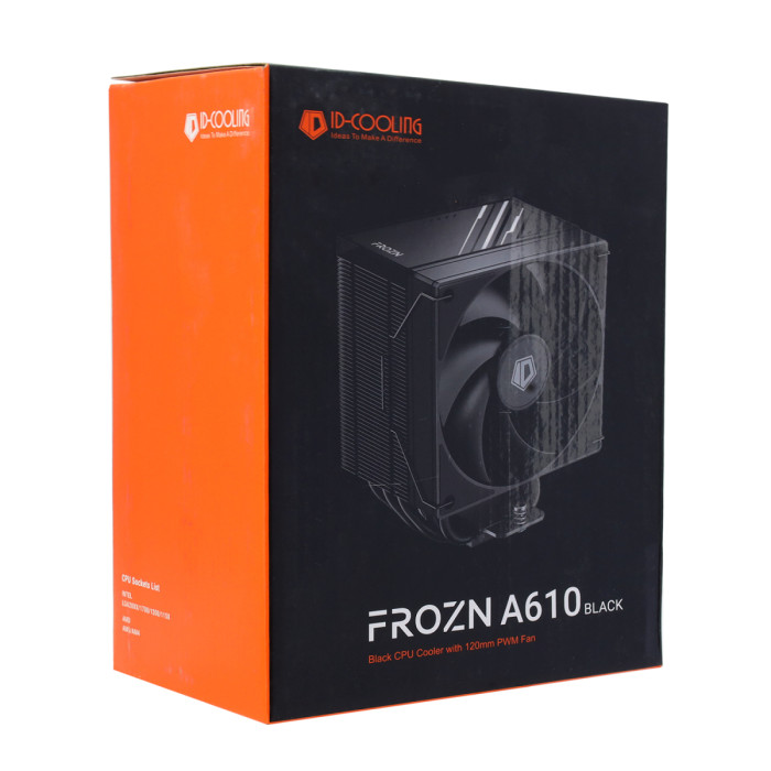 Cooler ID-Cooling, for S20xx/1851/1700/1200/115x/AMD, FROZN A610 BLACK, 250W, 500-2000rpm, 4pin