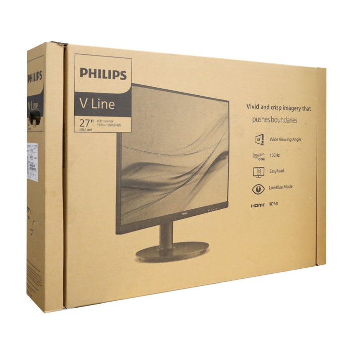 LCD 27" Philips 271V8LAB/01, 1920x1080 IPS (LED), 4ms, 250 cd/m2, 3000:1, D-Sub/HDMI/DP