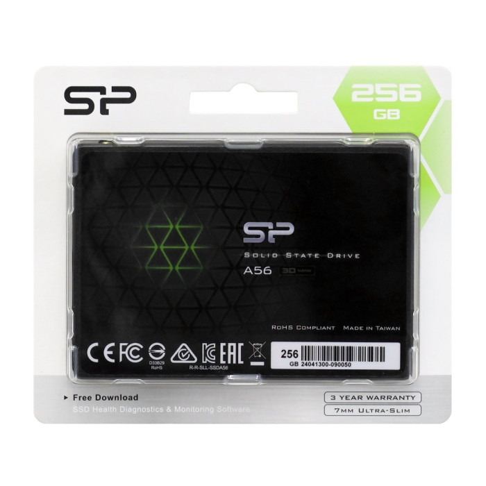 SSD SATA  256 GB Silicon Power A56, SP256GBSS3A56B25RM, SATA 6Gb/s