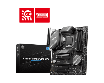 Материнская плата MSI B760 GAMING PLUS WIFI LGA1700 B760 4xDDR5 4xSATA3 RAID 2xM.2 HDMI DP ATX