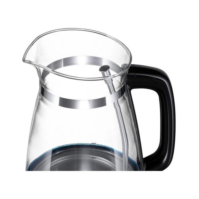 Чайник электрический, Russell Hobbs, 26080-70, Объем 1.7л, Стекло, Защита от перегрева, Выключение при снятии с базы, Мощность 2400W, Черный