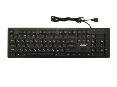 KeyBoard USB, Acer OKW020, 104 buttons, rus/lat, black