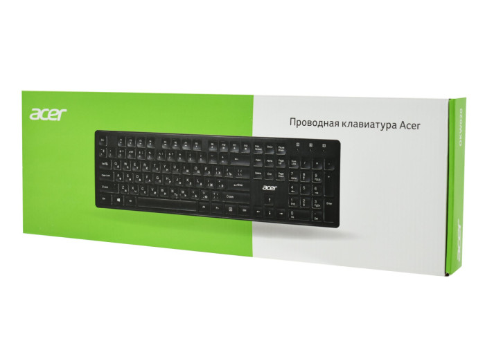KeyBoard USB, Acer OKW020, 104 buttons, rus/lat, black