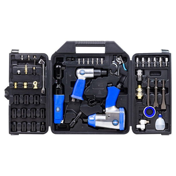 Набор инстр. с аксессуарами50пр(гайковерт-1/2'',320н/м,пневмозач.маш.-6мм, 25000об/мин,пневмотрещ.-1 50351 F-RP7850-50 (RP7412, ST-5