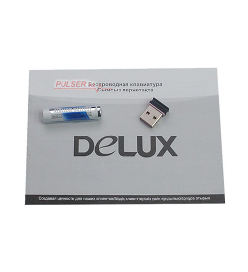KeyBoard  USB, Delux DLK-150GB,  wireless, ultra slim, black