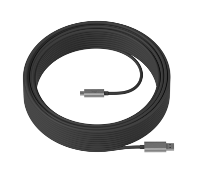 Удлиненный кабель Logitech Strong, длина 10м (USB 3.2 2-го поколения с обратной совместимостью, USB Type-A - USB Type-C), M/N: Z00003