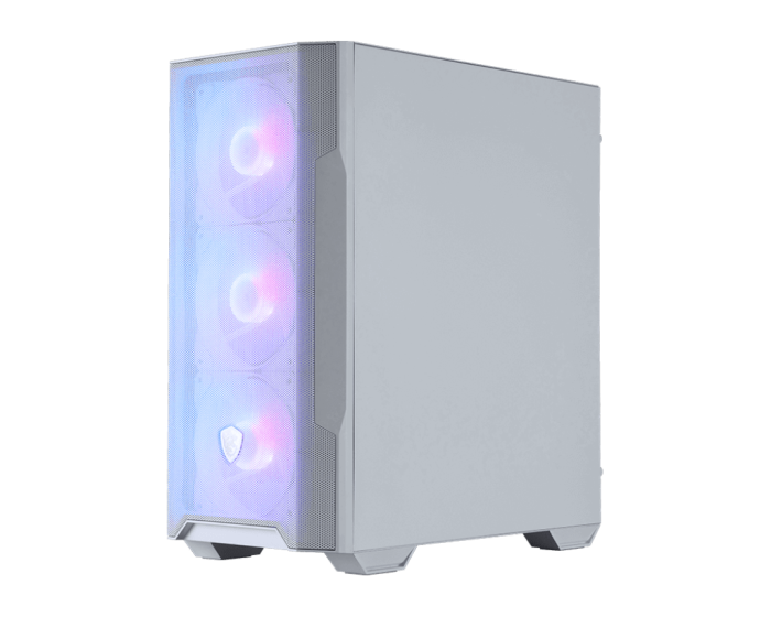 Компьютерный корпус MSI MAG FORGE M100R WHITE mATX/Mini-ITX, 2xUSB 2.0, USB 3.2, Audio, Mic, mATX