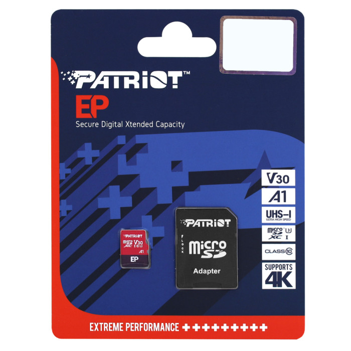 MemoryCard microSDXC 256GB, Patriot PEF256GEP31MCX, Class 10, UHS-I, U3, +adapter SD