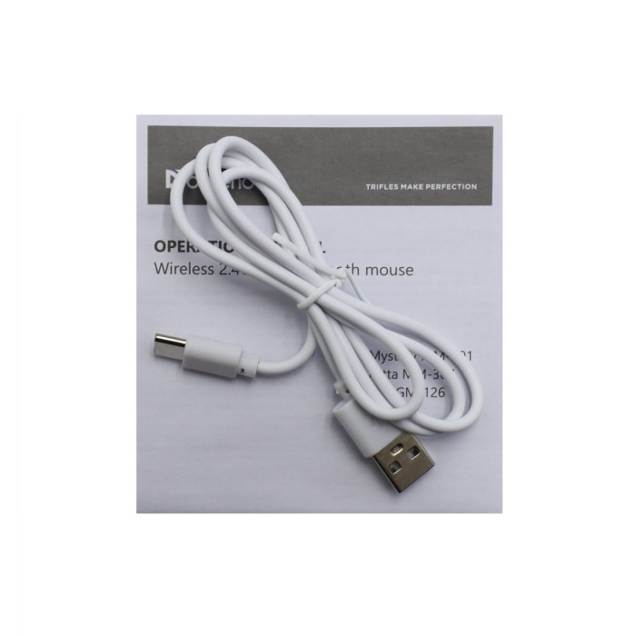 Mouse Defender Tisa GM-126, USB, 400mAh, 1600dpi, Type-C/2.4Hz/BT White-blue, (52126)