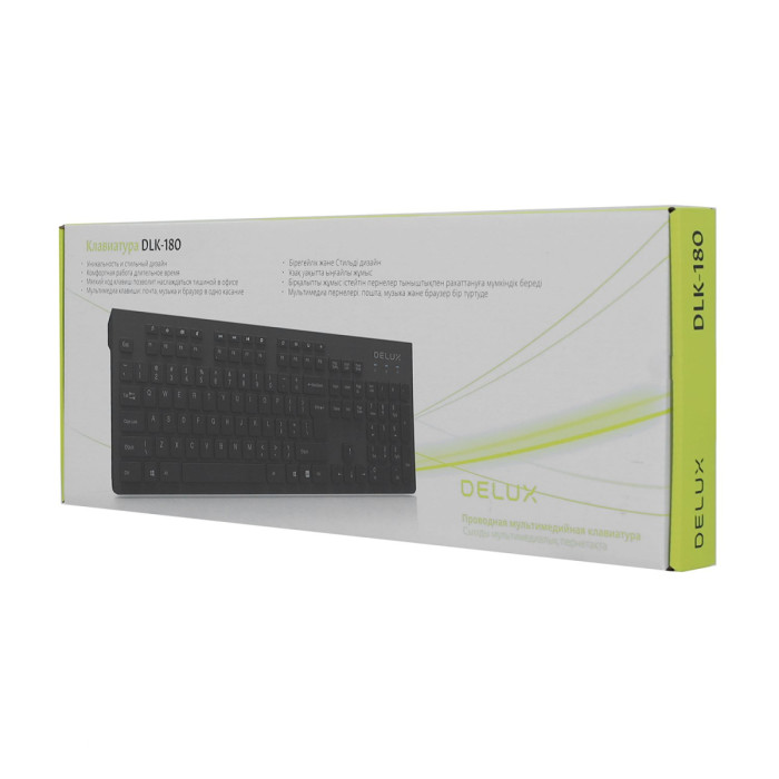 KeyBoard  USB, Delux DLK-180UB, Black