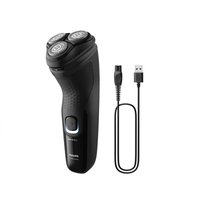 Электробритва, Philips, Серии 3000X X3001/00, Для влажного и сухого бритья, Роторная, 4D Гибкие головки, 40 минут беспроводного бритья, 1 час зарядки, Выдвижной триммер, Цвет черный
