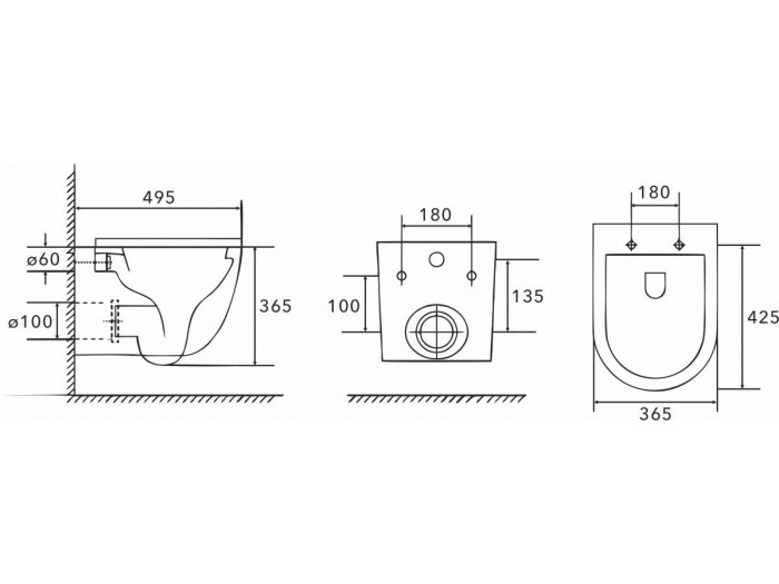 Унитаз подвесной AV Engineering, COMFORT X1