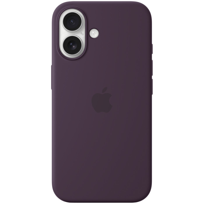 iPhone 16 Silicone Case with MagSafe - Plum,Model A3313