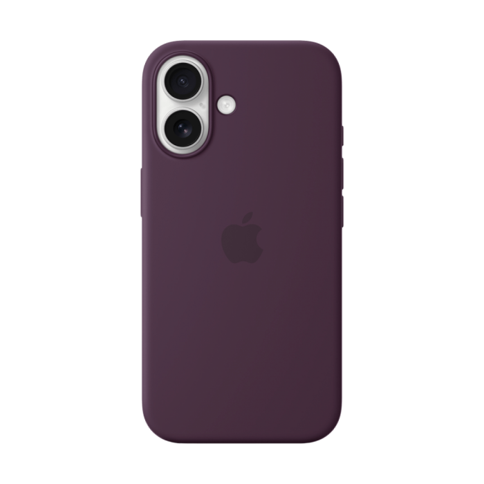 iPhone 16 Silicone Case with MagSafe - Plum,Model A3313