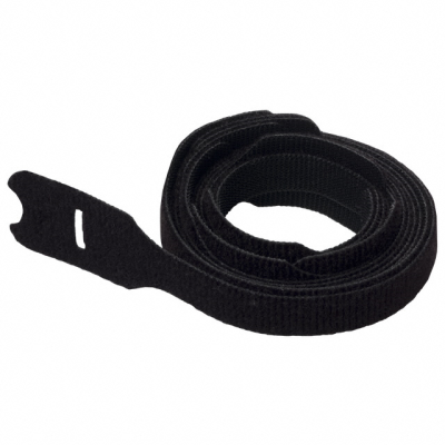 HOOK &amp; LOOP CABLE TIE,1X12 BLACK