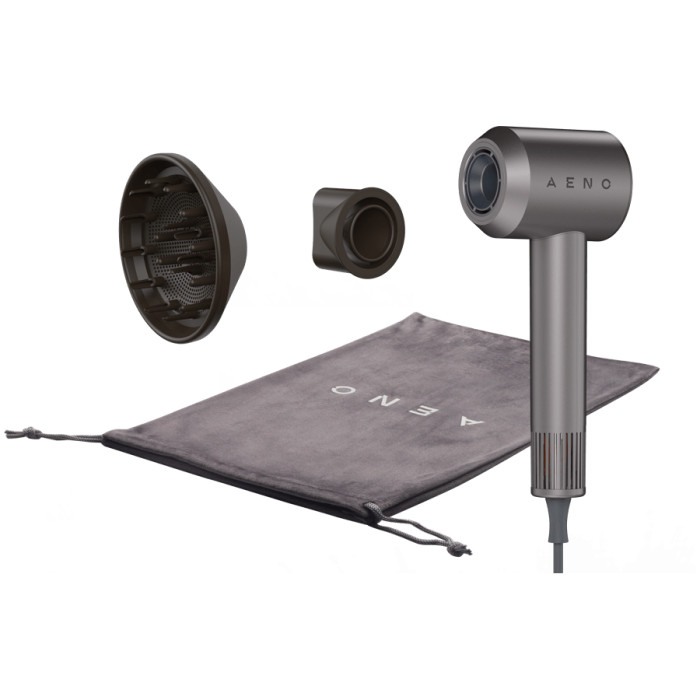 AENO Hair Dryer HD1, high speed, airflow 100 km/h, NTC sensor, 1500W, ionization, incl. diffusor, concentrator, travel bag