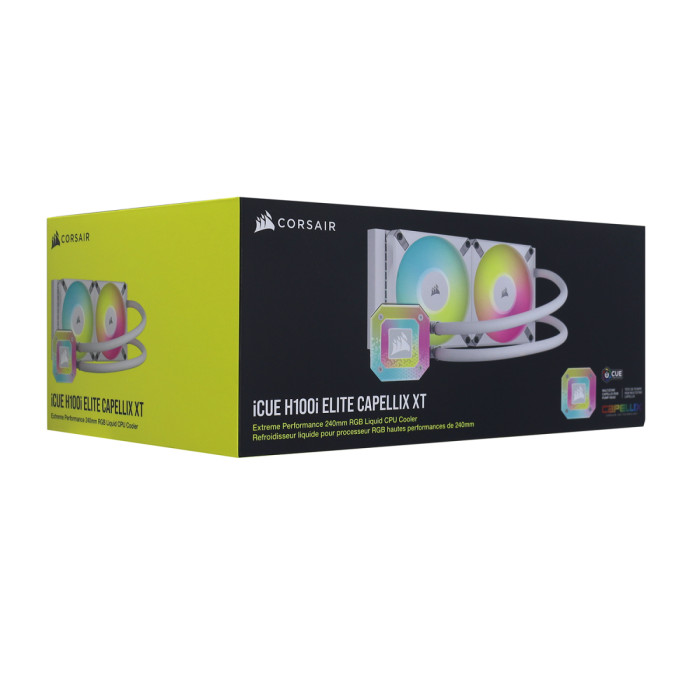 Water Cooler Corsair H100i ELITE CAPELLIX XT, for 1200/115x/1700/2011/2066/AMD,[CW-9060072-WW],white