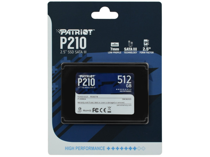SSD SATA  512 GB Patriot P210, P210S512G25, SATA 6Gb/s