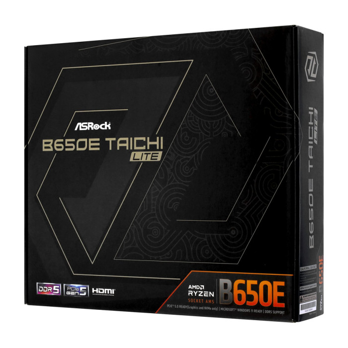 MB Socket AM5, EATX, AMD B650E (HDMI), ASRock B650E TAICHI LITE, 4DDR5, 2PCIx16, PCIx1