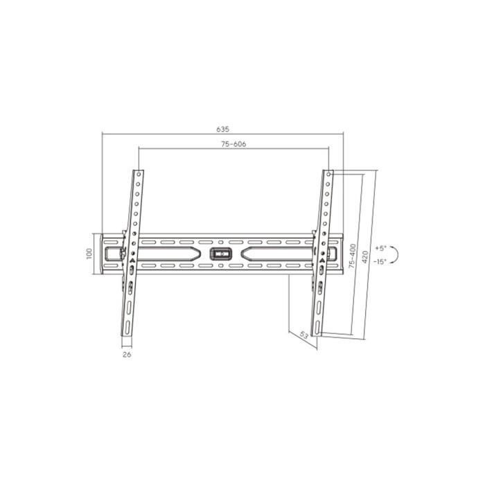 Кронштейн Brateck KL36-46T для ТВ и мониторов, 37"-86"