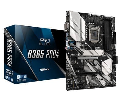 Материнская плата ASRock B365 PRO4 1151 4xDDR4 6xSATA3 RAID 2xUM.2 D-Sub DVI HDMI ATX