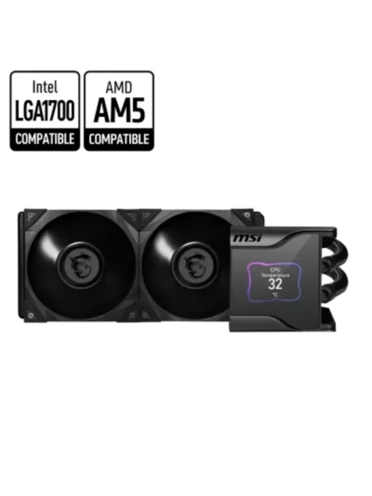 Водяное охлаждение для CPU MSI MEG CORELIQUID S280. Socket Intel/AMD, 4pin, Fan 2x140см