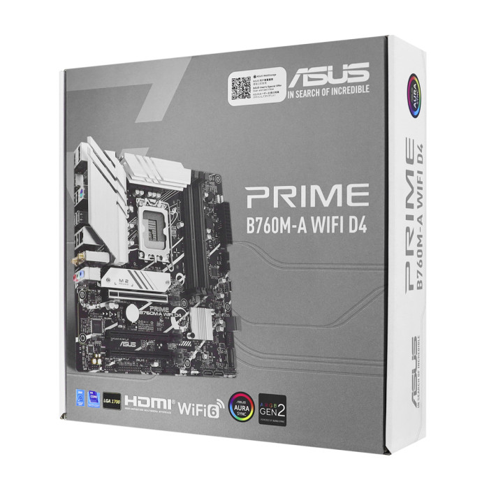 MB Socket1700, MATX, iB760 (DP+2HDMI), ASUS PRIME B760M-A WIFI D4, 4DDR4, 3PCIx16