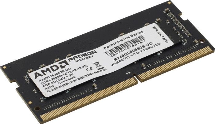 Оперативная память для ноутбука  8Gb DDR4 2666MHz AMD Radeon R7 Series R748G2606S2S-U Retail