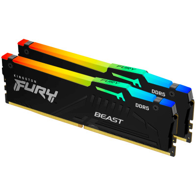 Kingston DRAM 64GB 6000MT/s DDR5 CL36 DIMM (Kit of 2) FURY Beast RGB EXPO