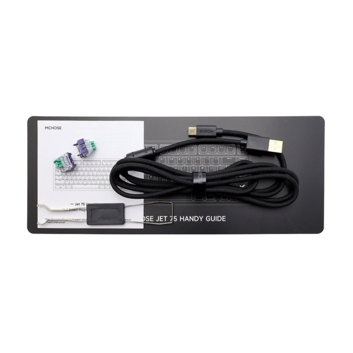 KeyBoard  USB, MCHOSE Jet 75 E-sport Black Topographic MC-Jet75-10, wireless