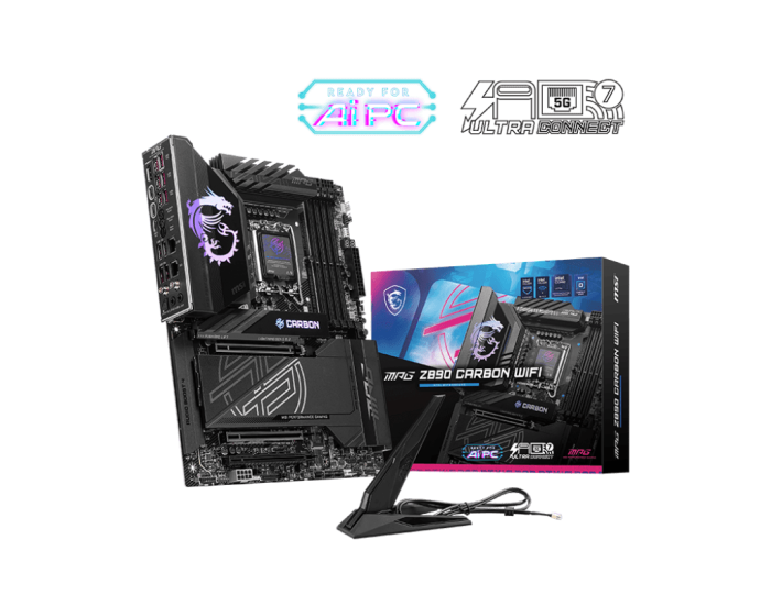 Материнская плата MSI MPG Z890 CARBON WIFI LGA1851 4xDDR5 4xSATA3 RAID 5xM.2 1xHDMI ATX