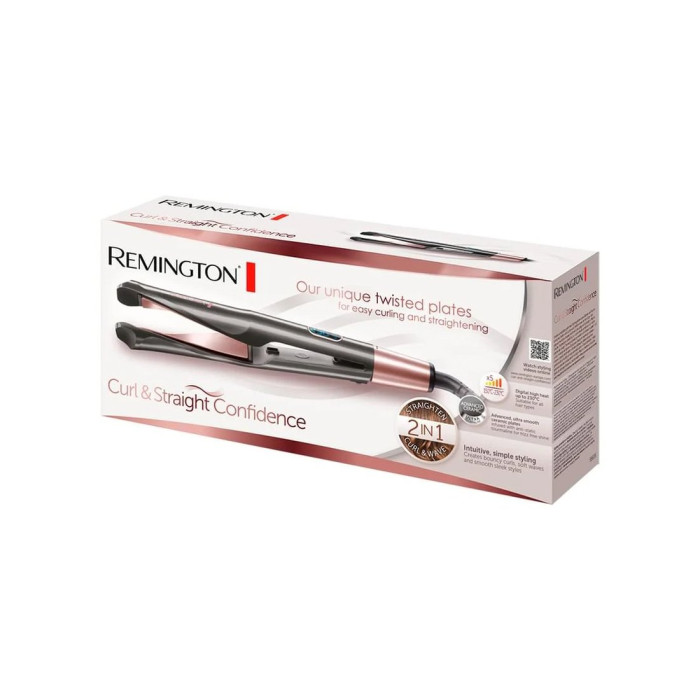 Выпрямитель для волос, Remington, S6606, Длинна пластик 10 см, 5 температурных режимов, Время нагрева 30 сек, Температура нагрева 150-230 °С, Длина шнура 1.8м, Мощность 47 Вт, Черный/розовый