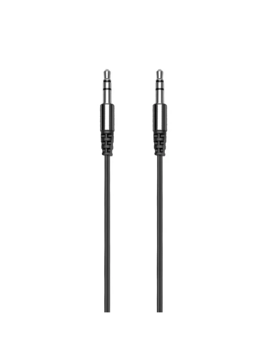 Аудиокабель AUX 3.5(m)-3.5(m), 1.2м, черный, Olmio