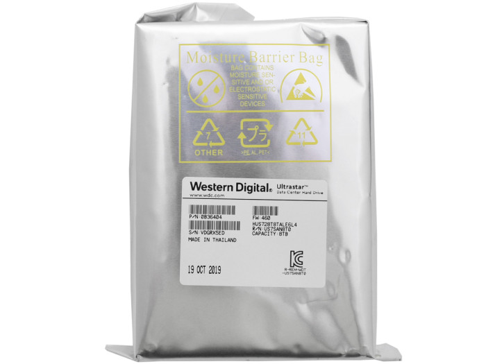 HDD SATA  8000 GB Western Digital Ultrastar DC HC 320, HUS728T8TALE6L4, 7200rpm, SATA 6 Gb/s