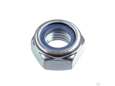 Гайка М8 со стопорным кольцом, цинк, DIN 985 (70 шт в пласт. конт.) STARFIX