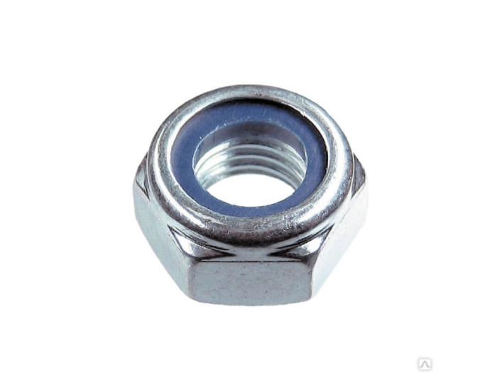 Гайка М8 со стопорным кольцом, цинк, DIN 985 (70 шт в пласт. конт.) STARFIX