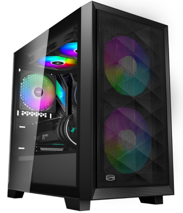 Корпус PCCooler C3D310 BK ARGB mATX/ITX USB3.0, 2xUSB2.0 Black