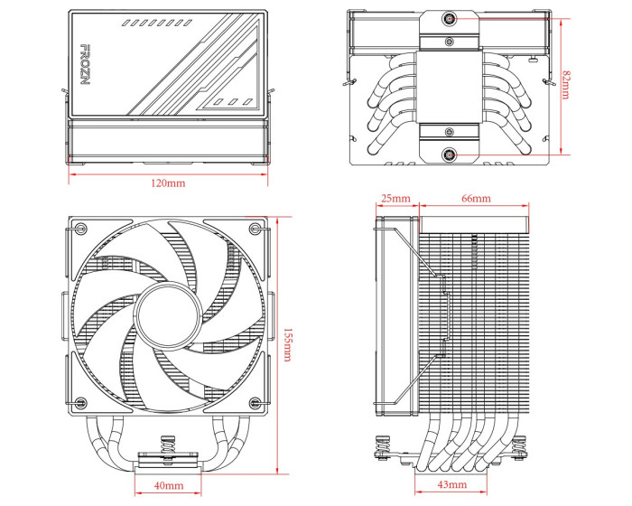 Вентилятор для процессора ID-COOLING FROZN A610 BLACK