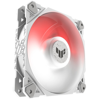 ASUS TUF Gaming TF120 ARGB White - Chassis Fan delivers high performance and durability in a rainbow of color